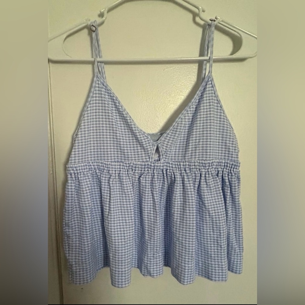 HILL HOUSE The Perri Sleep Tank Hydrangea Gingham